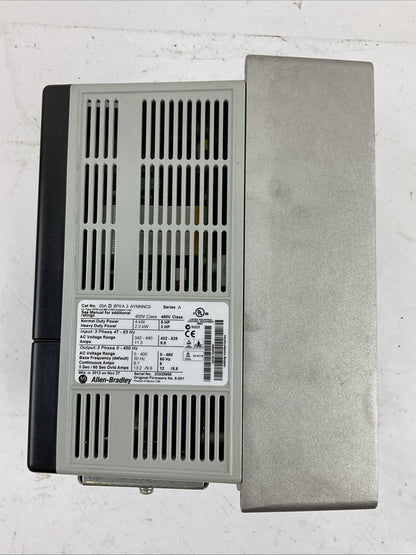 ALLEN BRADLEY 20AD8P0A3AYNNNC0 AC DRIVE POWER FLEX 70 SER A FW 5.001