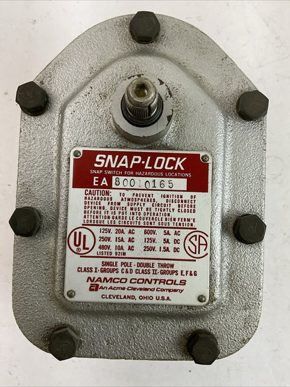 SNAP-LOCK EA80010165 SNAP SWITCH FOR HAZARDAOUS LOCATIONS 600VAC 5A 250VDC 1.5A