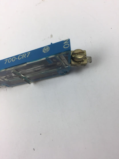 ALLEN BRADLEY 700-CR7 NOMALLY OPEN CONTACT CARTRIDGE TYPE RM RELAY SERIES A