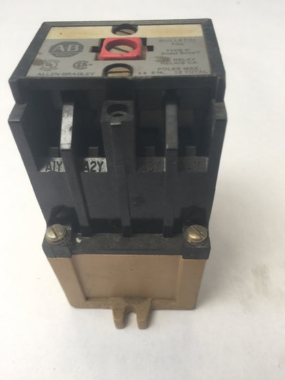ALLEN BRADLEY 700-P000A1 CONTROL RELAY TYPE P 115-120V 60HZ 110V 50HZ SERIES B