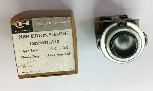 CUTLER HAMMER 10250H375A10 PUSH BUTTON ELEMENT BLACK 600V