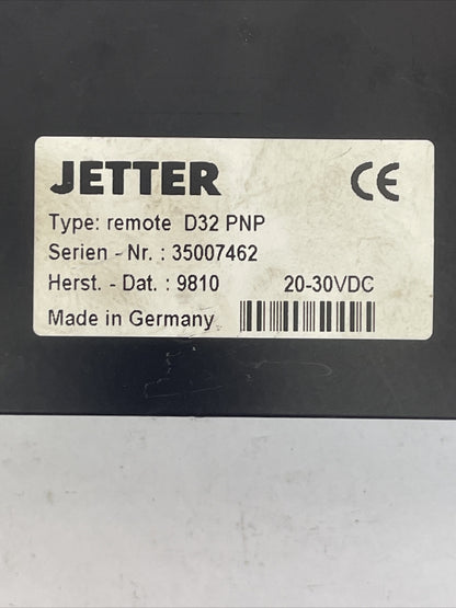 JETTER D32 PNP I/O MODULE REMOTE CONTROL 20-30VDC
