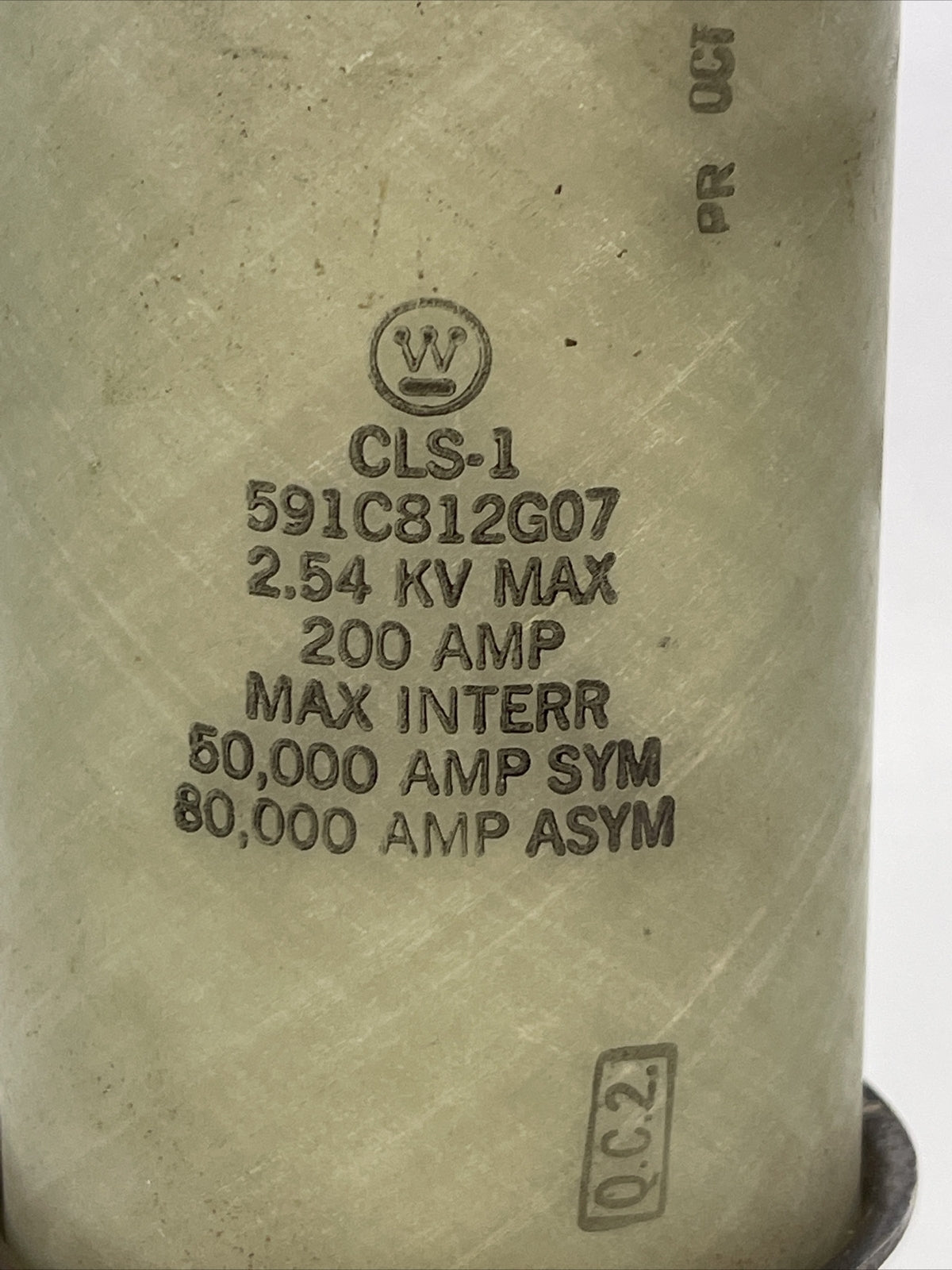 WESTINGHOUSE 591C812G07 CLS-1 FUSE 2.54KV 200AMP