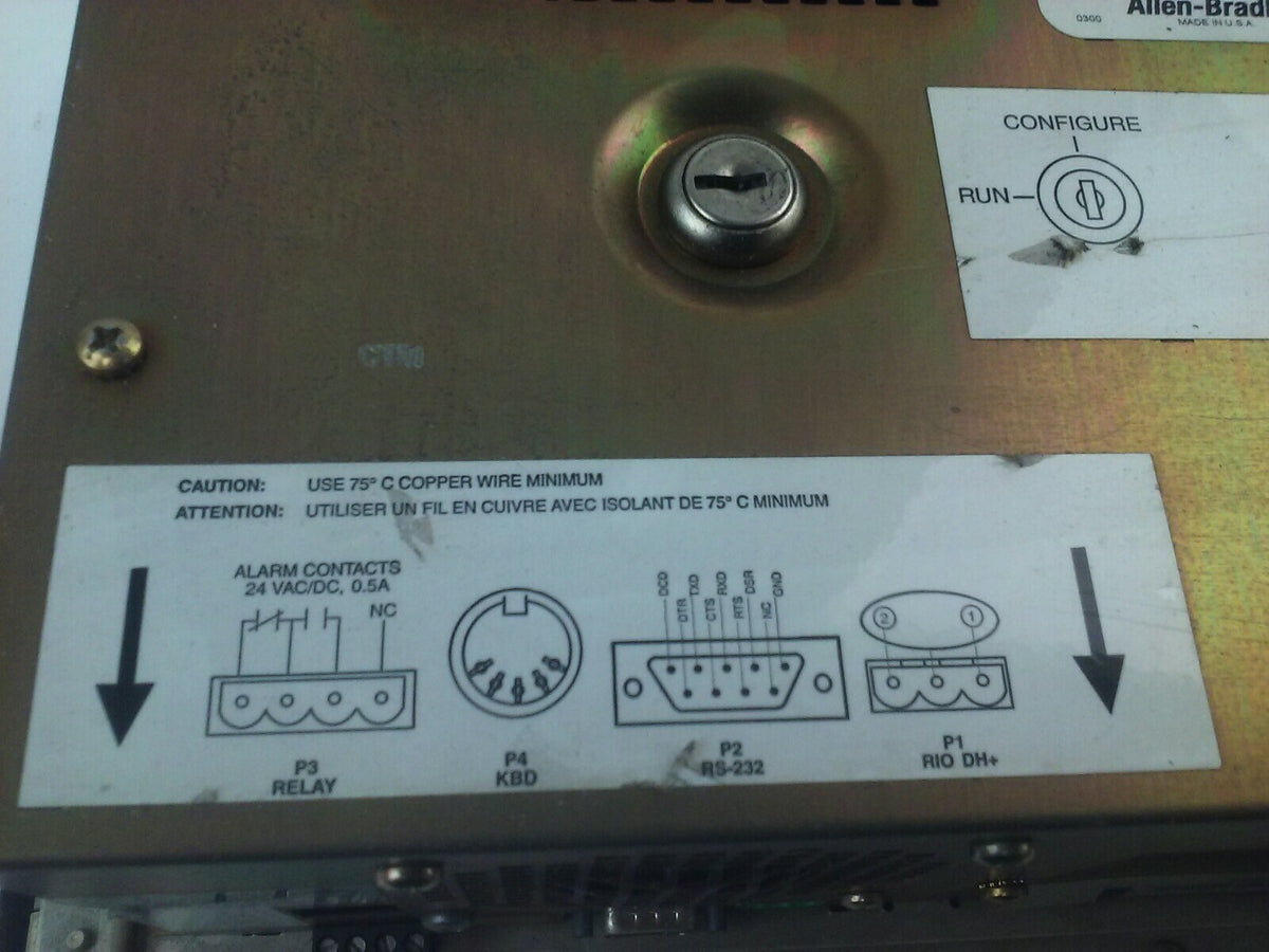 ALLEN BRADLEY 2711E-T10C6 SER. D REV. A  PANELVIEW 1000E TERMINAL FRN 5.14
