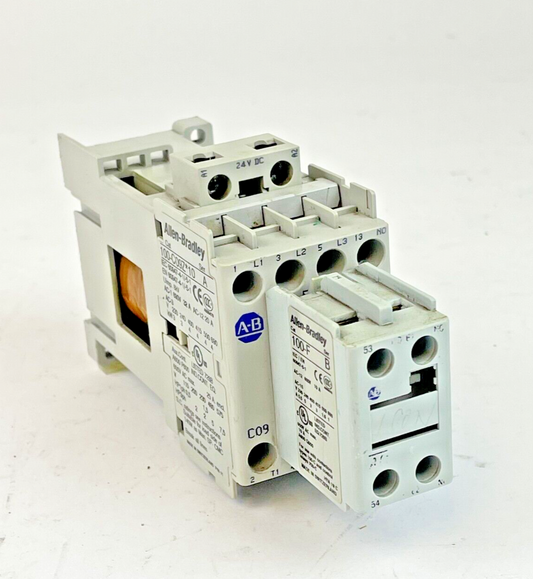 ALLEN BRADLEY - 100-C09Z*10 SER. A 25VDC COIL CONTACTOR & 100-F SER. B CONTACTOR