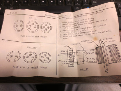 COUPLER E2004-FRGD-CL E2004-FRGD.CL CONNECTOR RECEPTACLE - NEW w/ GASKET