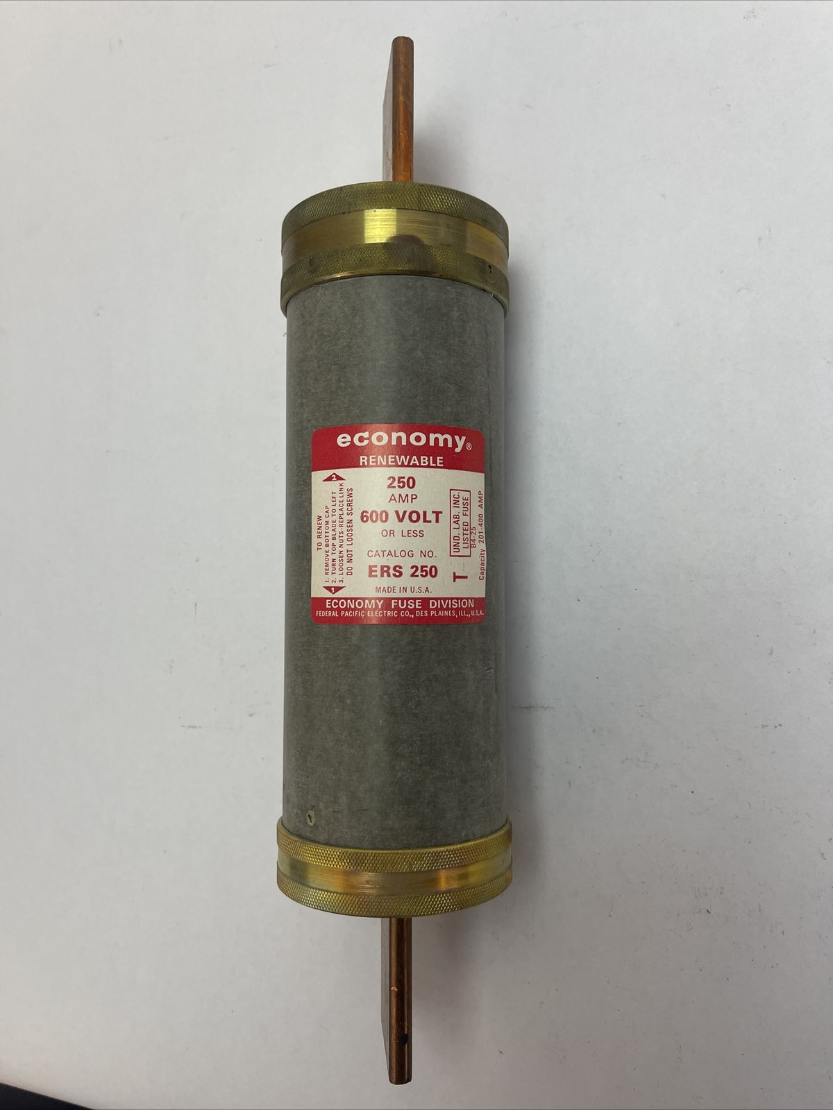 ECONOMY ERS 250 RENEWABLE FUSE 250AMP 600V