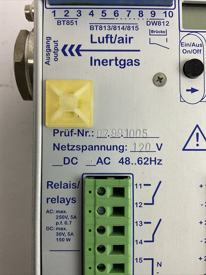 GONNHEIMER ELEKTRONIC FS850 PRESSURIZED ENCLOSURE SYSTEM PURGING 07.99.1005
