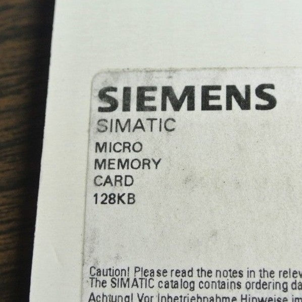 SIEMENS 6ES7 953-8LG00-0AA0 - SIMATIC MICRO MEMORY CARD - 128KB - NEW SURPLUS