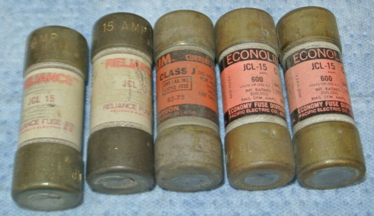 MIXED LOT of 17 CLASS J. FUSES / A4J6, A50P60/100, JCL10, JCL15, JFL5