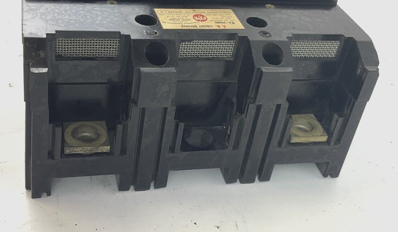FEDERAL PACIFIC NJ621100 CIRCUIT BREAKER 2POLE 100A 600VAC MAG.TRIP 400-1000