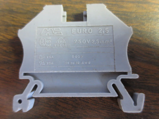 EURO 2.5 TERMINAL BLOCKS - GRAY - LOT of 10 - EURO 2,5 - MORSETTITALIA