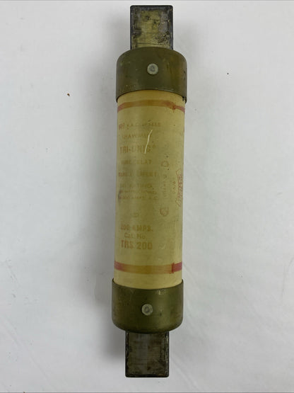 SHAWMUT TRS200 TRI-ONIC TIME DELAY DUAL ELEMENT 600VAC 200AMP FUSE (LOT OF 3)