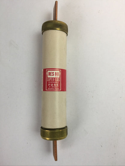 BUSSMANN RES80 SUPER-LAG RENEWABLE FUSE 80AMP 600V