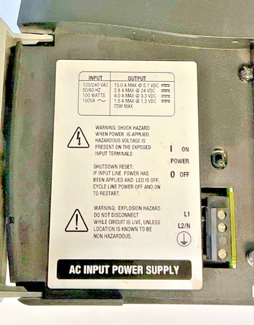 ALLEN BRADLEY 1756-PA75 CONTROLLOGIX POWER SUPPLY AC POWER SUPPLY SER.B 240VAC