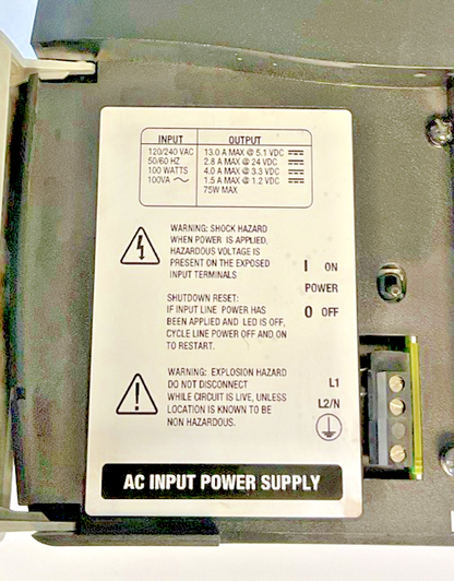 ALLEN BRADLEY 1756-PA75 CONTROLLOGIX POWER SUPPLY AC POWER SUPPLY SER.B 240VAC
