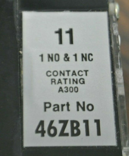 FURNAS 46DB11 CONTROL RELAY / 200-208V, 60Hz COIL / 1 N.O., 1 N.C. / NEW SURPLUS
