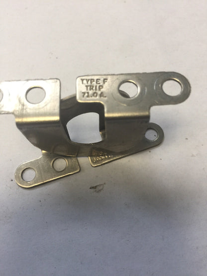 FEDERAL TYPE F HEATERS TRIP RATING 71.0 AMPS