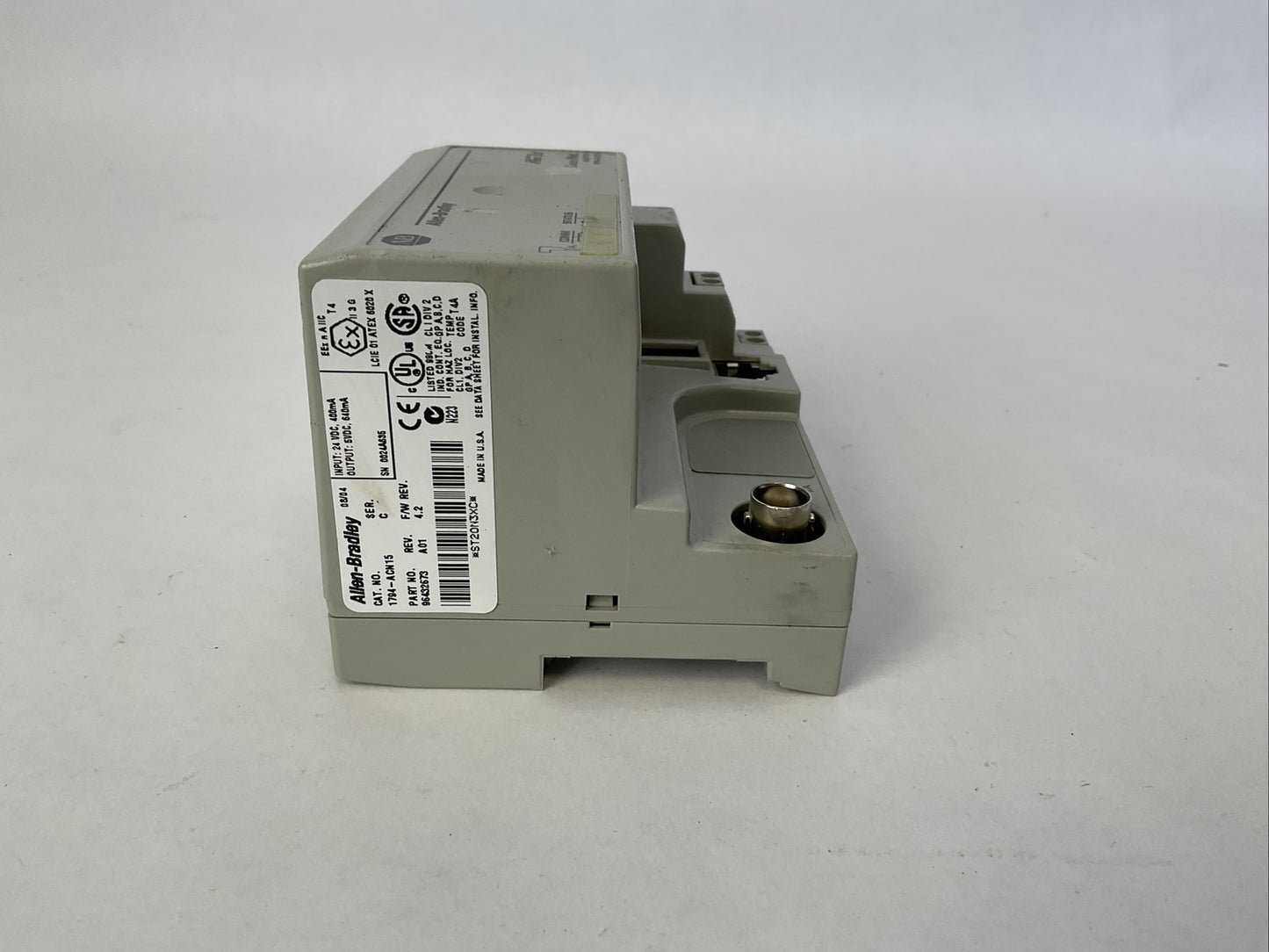 ALLEN BRADLEY 1794-ACN15 SER C REV A01 F/W REV 4.2 FLEX I/O CONTROL NET ADAPTER