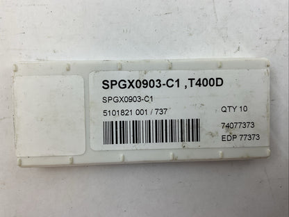 SECO SPGX0903-C1 T400D CARBIDE INSERT (BOX OF 9)