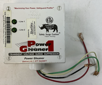 POWER GLEANER 1 SERIES PG1-120-3 TRANSIENT VOLTAGE SURGE SUPRESSOR 120/240VAC