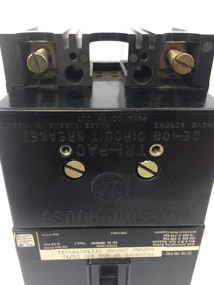 WESTINGHOUSE FB2090PL TRI PAC CKT BRKR 2P 90A 40C 600 VAC 250 VDC