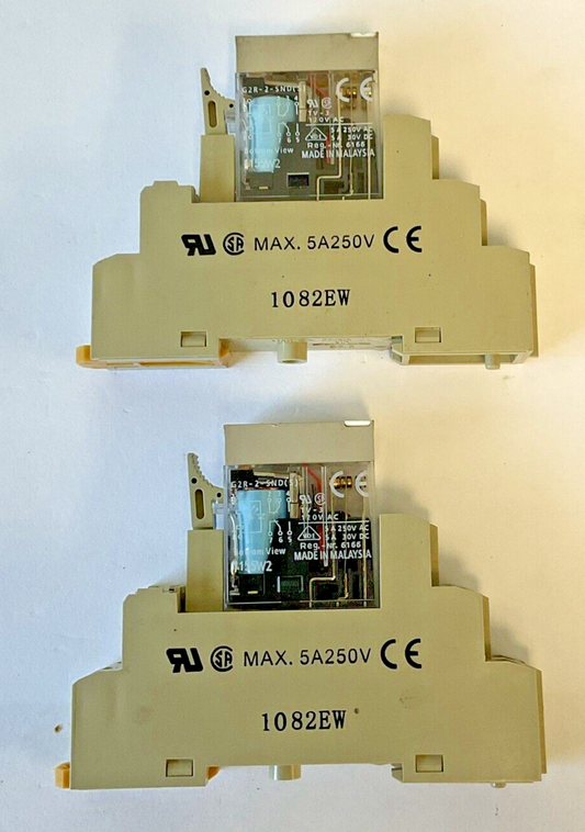 OMRON 1082EW SOCKET 5A 250V W/ G2R-2-SND RELAY ***LOTOF2***