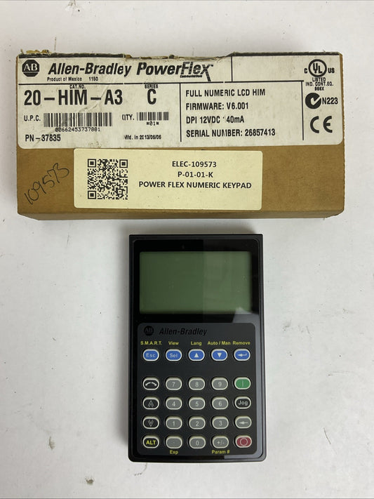 ALLEN BRADLEY 20-HIM-A3 SERIES C FIRMWARE: V6.001 FULL NUMERIC LCD KEYPAD