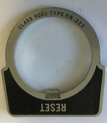 SQUARE D 9001 KN-223 LEGEND PLATE RESET ****LOTOF25****