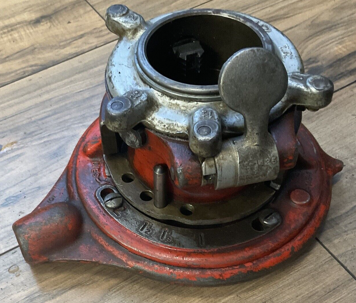 RIDGID 65-R  PIPE THREADER RECEDING PADDLE DIE HEAD 1"-2" W/ HANDLE