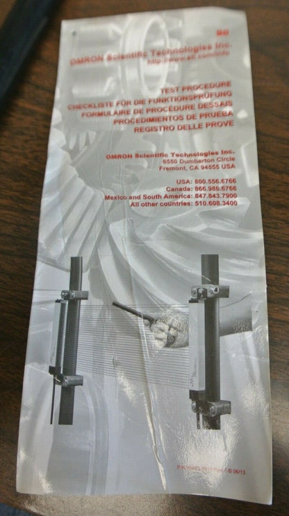 OMRON / Sti 42800-0110 TEST OBJECT / TEST PIECE w/ INSTRUCTIONS / NEW SURPLUS