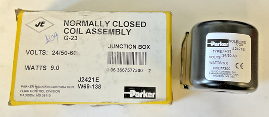 PARKER G-23 COIL ASSEMBLY 9W J2421E 24V/50-60