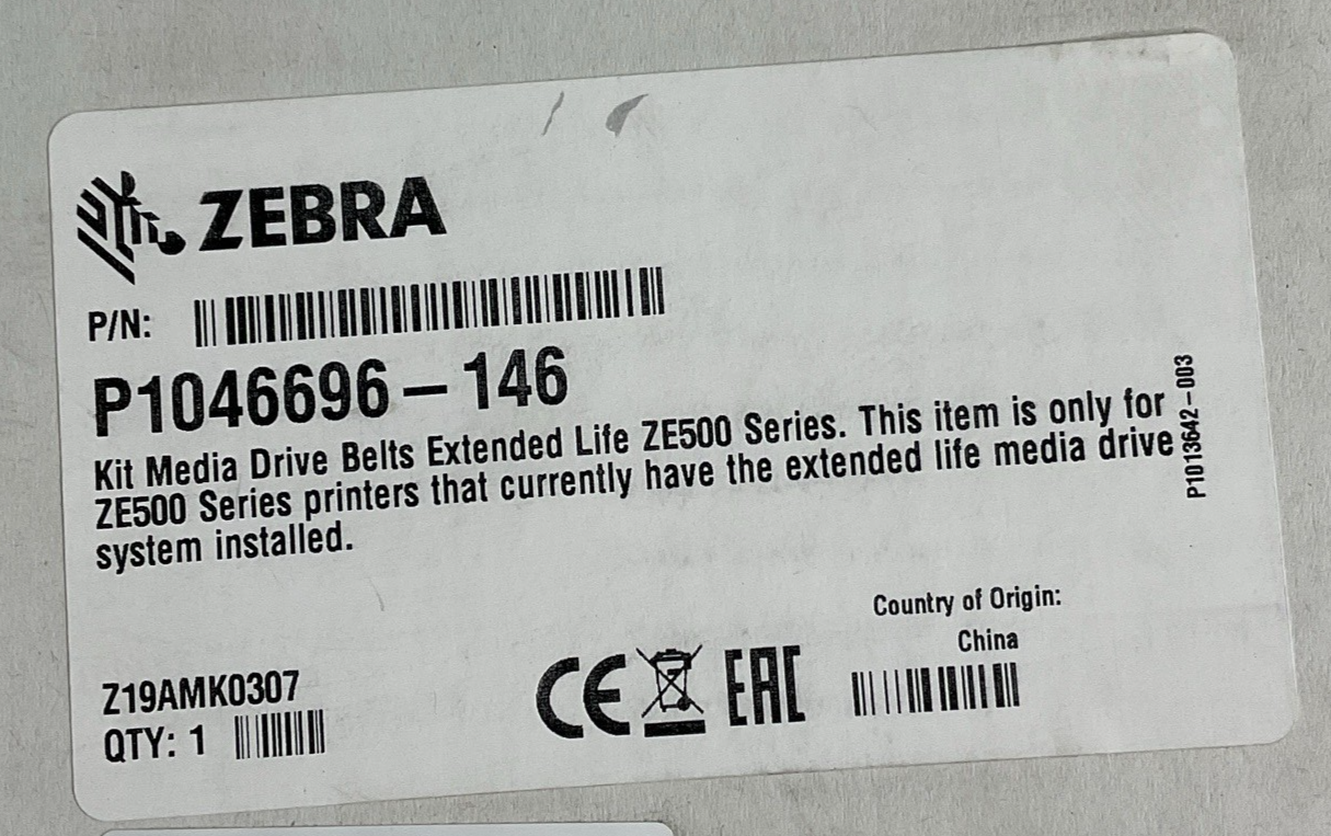 ZEBRA P1046696-146 KIT MEDIA DRIVE BELT