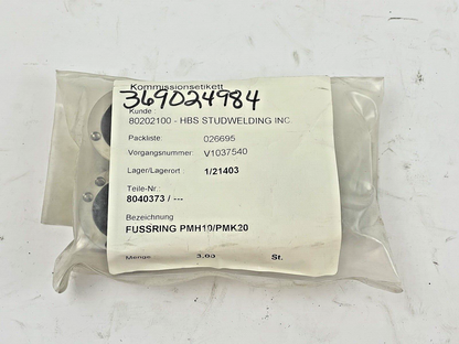 HBS - 80-40-373 *LOT OF 3* FOOT RING - ADAPTER FOR C 06-3,C 08 LONGER WELD ELEM.