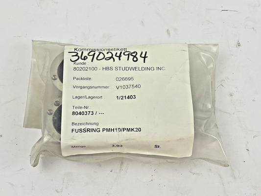 HBS - 80-40-373 *LOT OF 3* FOOT RING - ADAPTER FOR C 06-3,C 08 LONGER WELD ELEM.