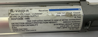 KEYENCE SLV20H-R RECEIVER LIGHT CURTAIN 24VDC 75mA CLASS 2 VER. 2