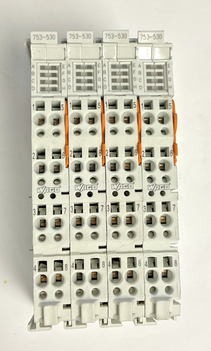 WAGO 753-530 OUTPUT MODULE 24VDC 0.5A 8DO***LOT OF 4***