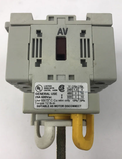 ALLEN BRADLEY 194E-A32-PE B 194E-A25-1753 POLE DISCONNECT