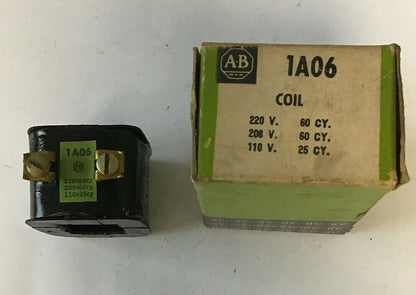 ALLEN BRADLEY 1A06 COIL 220V.60HZ/208V.60HZ/110V.25HZ