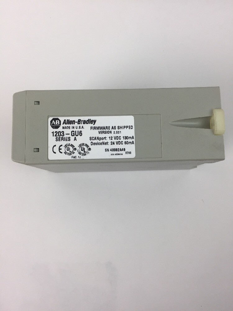 ALLEN BRADLEY 1203-GU6 SER A FIRMWARE AS SHIPPED VERSION 2.001 DEVICENET 24VDC