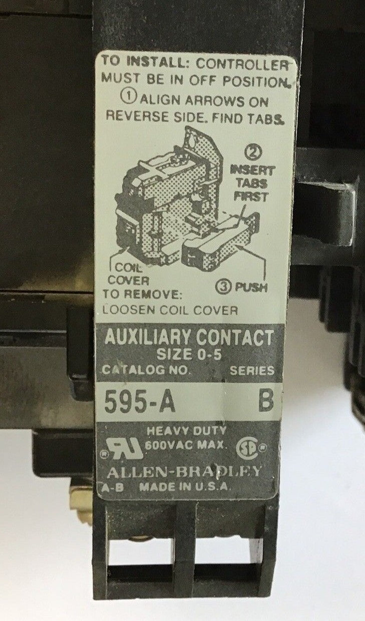 ALLEN BRADLEY 509-BOD STARTER SER.B SIZE 1 115-120V CB236 W/ W17 HEATER