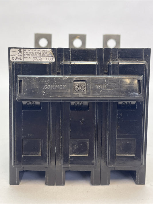 CHALLENGER CBB3060H CIRCUIT BREAKER 60AMP 3POLE 240VAC