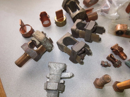 BURNDY, BLACKBURN, other SPLIT BOLT and BRONZE and COPPER CONNECTORS, HARDWARE