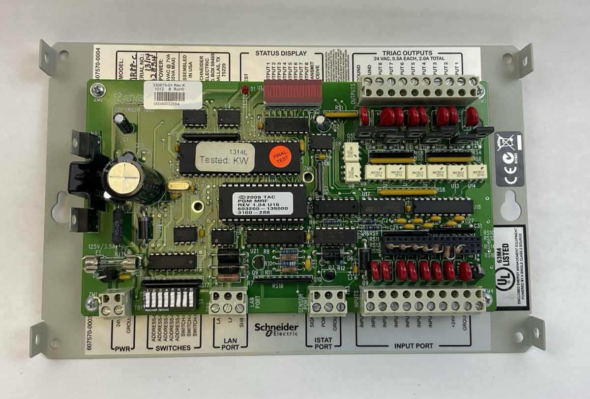 TAC/SCHNEIDER CSI SYSTEMS MR88-C MICRO REGULATOR CONTROL BOARD 330675-01