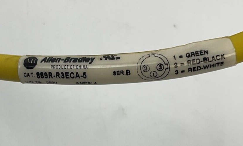 ALLEN BRADLEY 889R-R3ECA-5 CORDSET SER.B 250V 4A