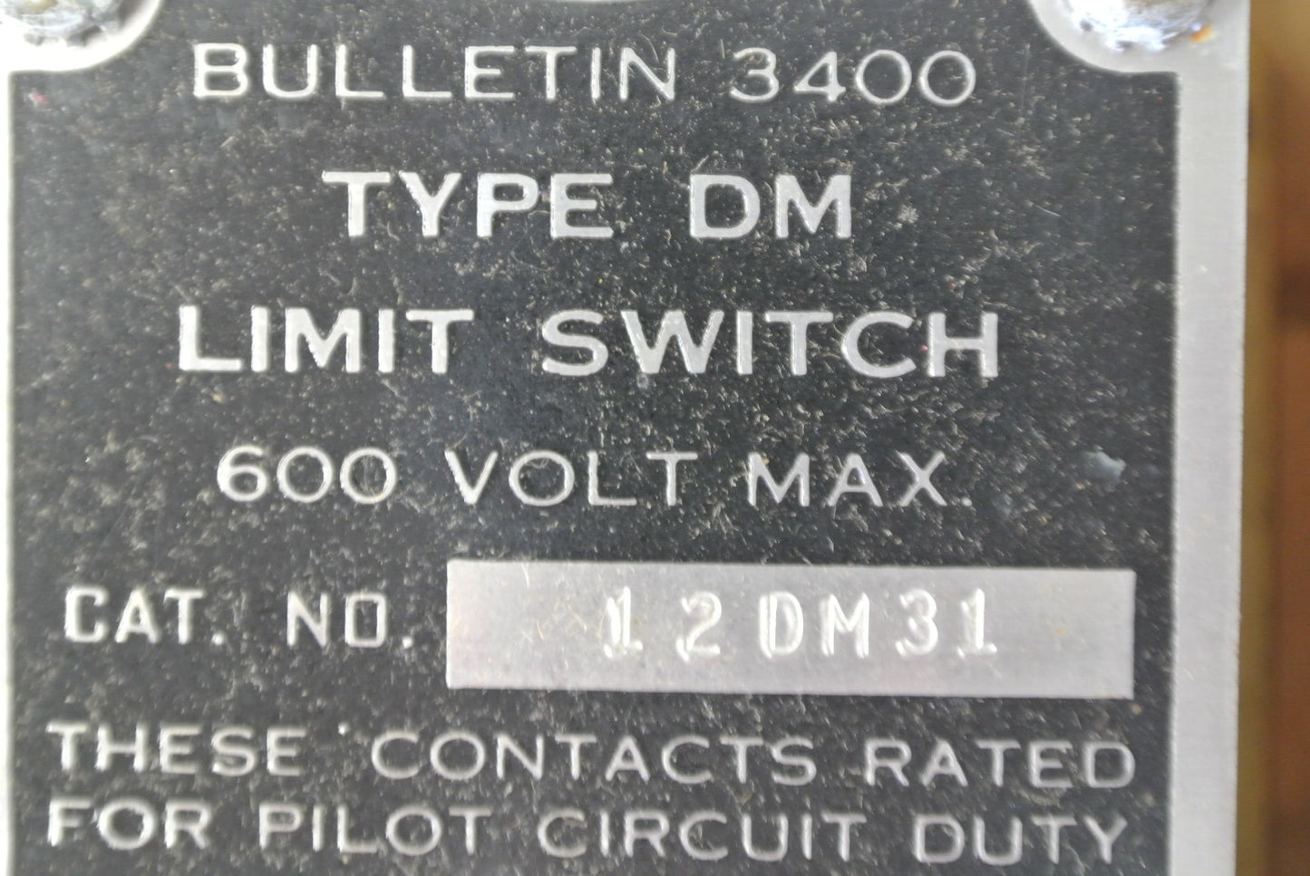 CLARK / AO SMITH 12DM31 LIMIT SWITCH - DUST- & OIL-TIGHT 600VAC - NEW SURPLUS