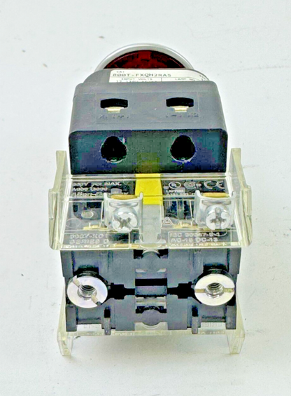 ALLEN-BRADLEY - 800T-FXTQH2RA5 SER. U - RED MUSHROOM PUSH/PULL BUTTON W/ BLOCK