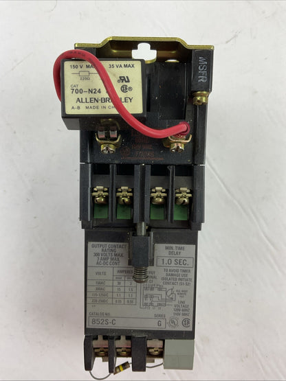 ALLEN BRADLEY 700-R400A1 SER B 852D-C SER G CONTROL TIMING RELAY 1.0 SEC 300V