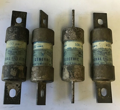 GENERAL ELECTRIC GF8B100 CURRENT LIMITNG FUSE 600VAC 100A  CLASS J***LOTOF4***