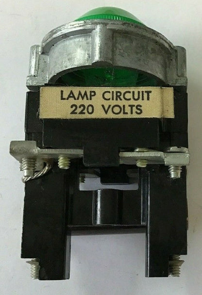 CUTLER HAMMER 10250H503A INDICATING LIGHT  HEAVY DUTY GREEN 220V AC/DC